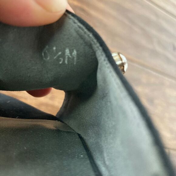 Stuart Weitzman Decorslide Women's Black Pearl Slide Sandals 6.5 M Block Heel - Picture 6 of 12